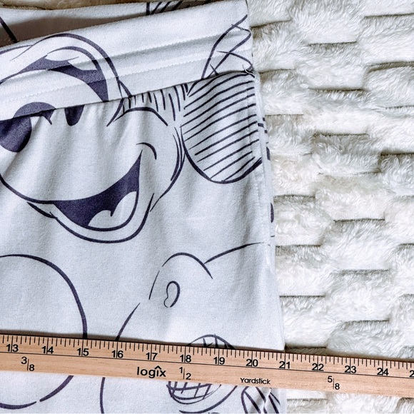 Disney Women’s Pajama Bottoms - White with Black Mickey Mouse Design - Picture 9 of 12